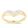 Thumbnail Image 1 of 9ct Yellow Gold Wishbone Diamond Ring