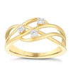 Thumbnail Image 1 of Interwoven 9ct Yellow Gold Diamond Eternity Ring