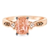 Thumbnail Image 1 of 14ct Strawberry Gold Peach Peach Morganite & Diamond Ring