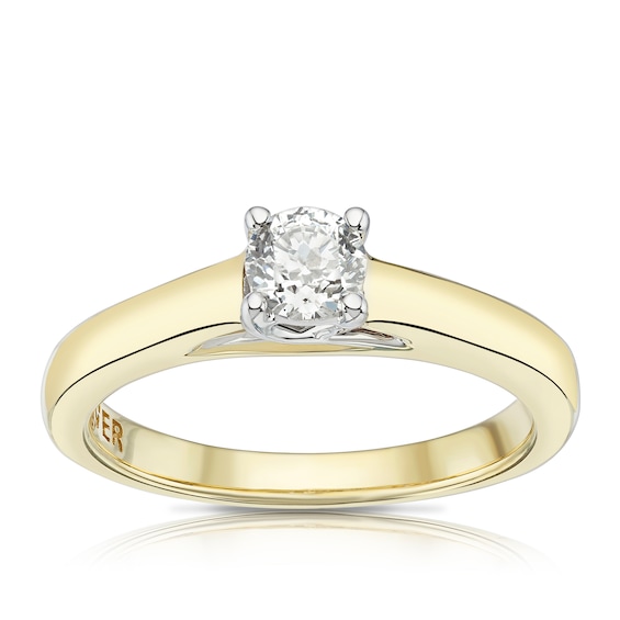 Engagement Ring The Forever Diamond 9ct Yellow Gold 0.25ct Diamond Ring