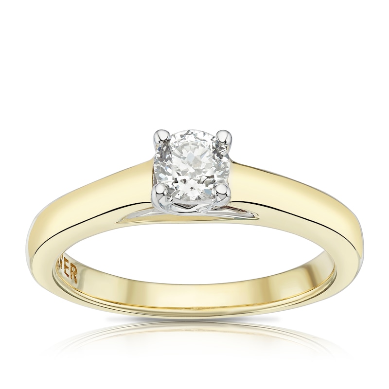 Main Image 1 of The Forever Diamond 9ct Yellow Gold 0.25ct Diamond Ring