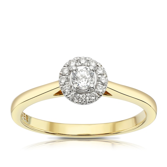 Engagement Ring The Forever Diamond 18ct Yellow Gold 0.25ct Diamond Ring
