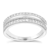 Thumbnail Image 1 of 9ct White Gold 0.33ct Diamond Two Row Eternity Ring