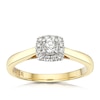 Thumbnail Image 1 of The Forever Diamond 18ct Gold 0.25ct Diamond Cushion Halo Ring