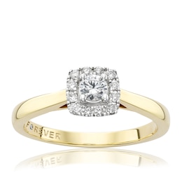 The Forever Diamond 18ct Gold 0.25ct Total Diamond Ring