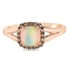 Thumbnail Image 1 of 14ct Strawberry Gold Chocolate Opal & Chocolate Diamond Ring