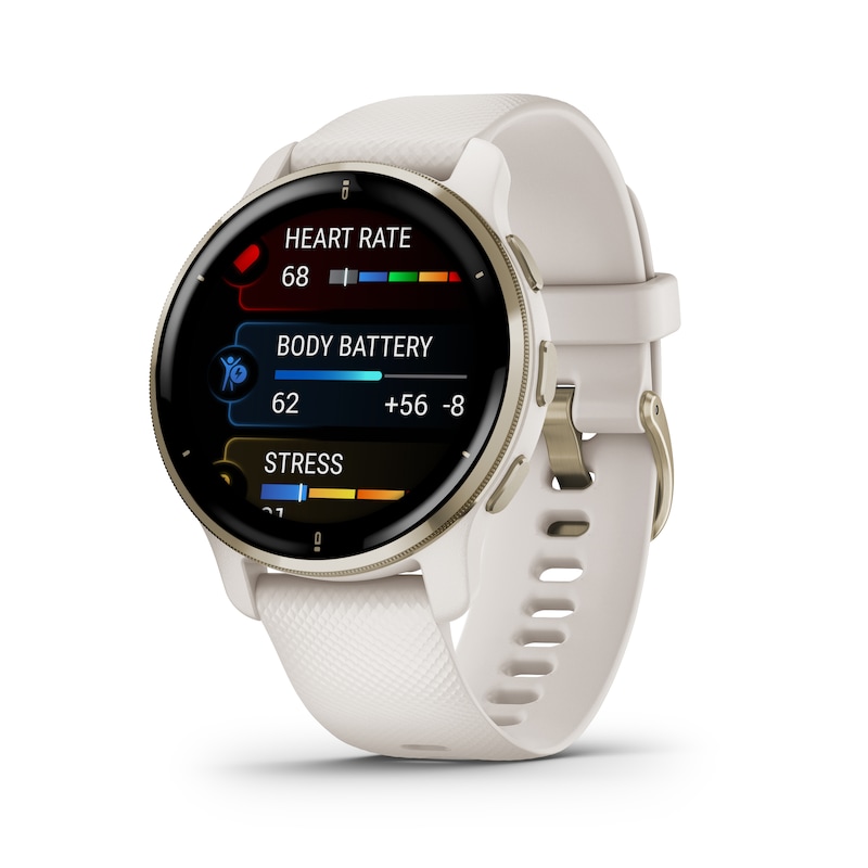 Main Image 2 of Garmin Venu Plus 2 Cream Silicone Smartwatch