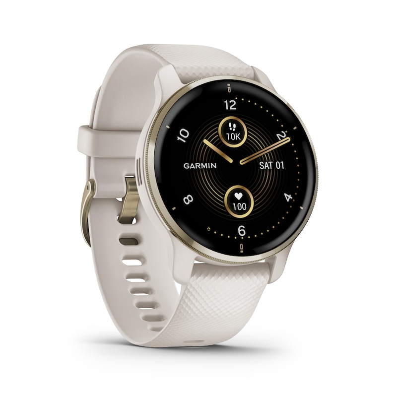 Main Image 6 of Garmin Venu Plus 2 Cream Silicone Smartwatch
