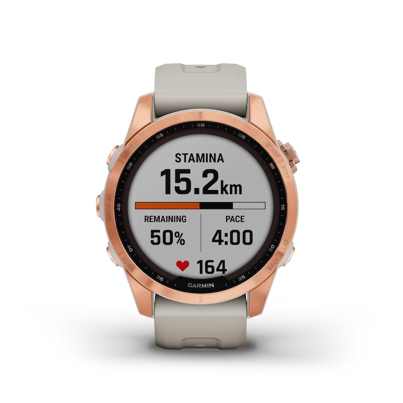Main Image 1 of Garmin fenix 7S Solar Cream Silicone Smartwatch