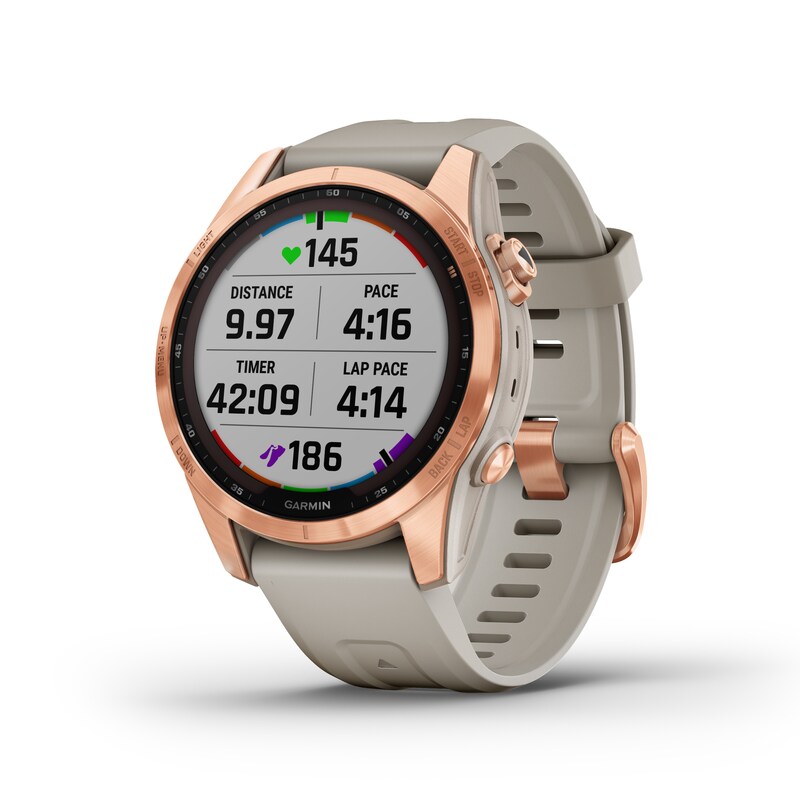 Main Image 2 of Garmin fenix 7S Solar Cream Silicone Smartwatch