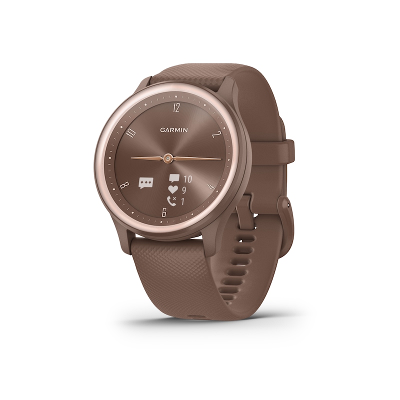 Main Image 2 of Garmin Vivomove Sport Brown Silicone Strap Smartwatch
