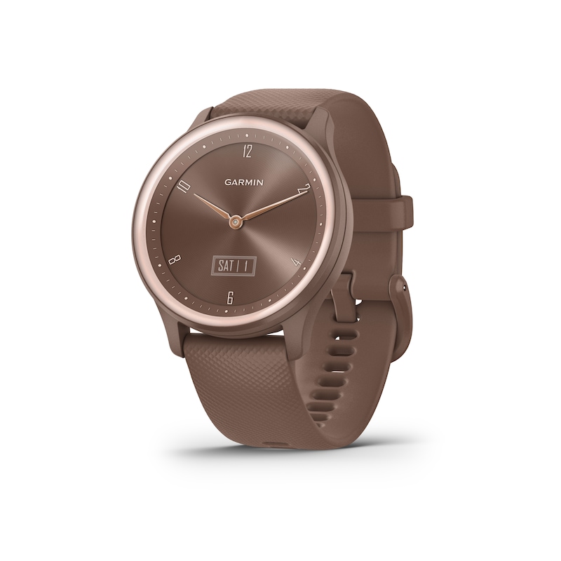 Main Image 3 of Garmin Vivomove Sport Brown Silicone Strap Smartwatch
