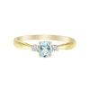 Thumbnail Image 2 of 9ct Yellow Gold Aquamarine & Diamond Ring