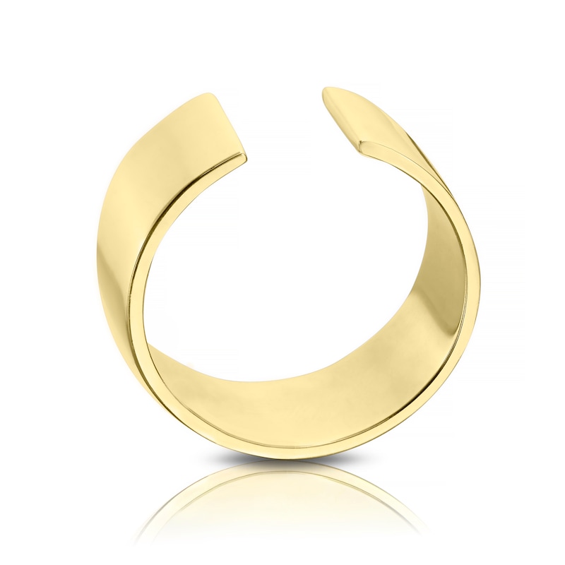 Main Image 2 of Sterling Silver & 18ct Gold Plated Vermeil Chunky Gap Ring