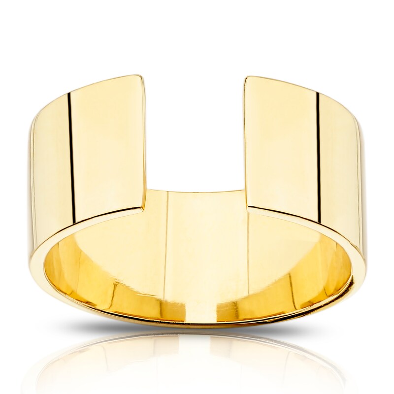 Main Image 3 of Sterling Silver & 18ct Gold Plated Vermeil Chunky Gap Ring