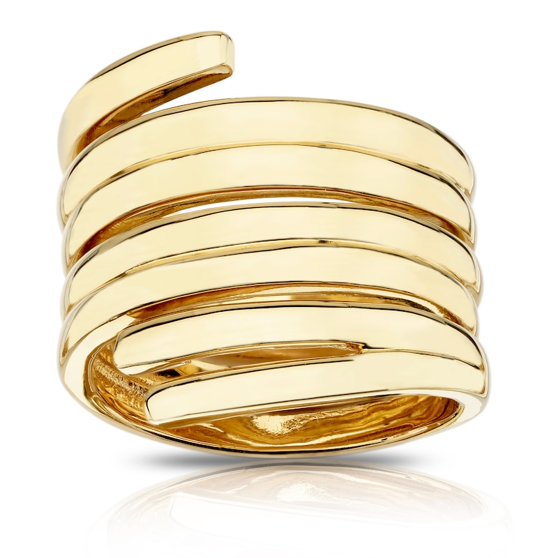Main Image 3 of Sterling Silver & 18ct Gold Plated Vermeil Coil Wrap Ring