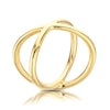 Thumbnail Image 2 of Sterling Silver & 18ct Gold Plated Vermeil Crossover Ring