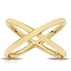 Thumbnail Image 3 of Sterling Silver & 18ct Gold Plated Vermeil Crossover Ring