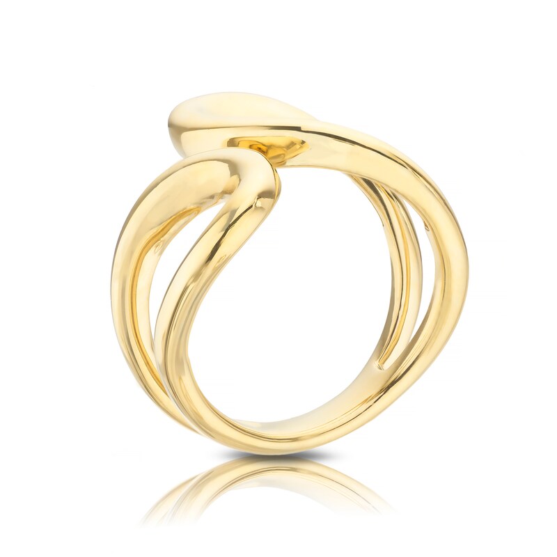 Main Image 2 of Sterling Silver & 18ct Gold Plated Vermeil Chunky Ring