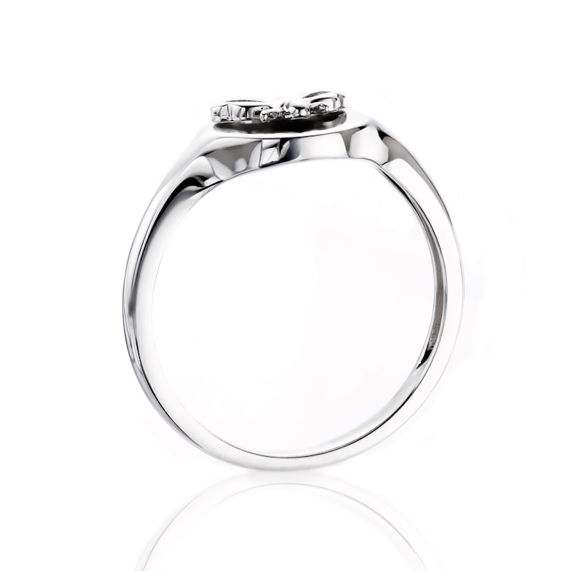 Main Image 3 of Sterling Silver Bee Signet Pinky Ring