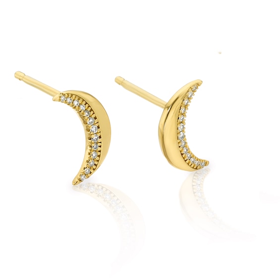Sterling Silver and 18ct Gold Plated Vermeil 0.05ct Diamond 
