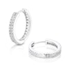 Thumbnail Image 1 of Sterling Silver Diamond 0.25ct Double Hoop Earrings