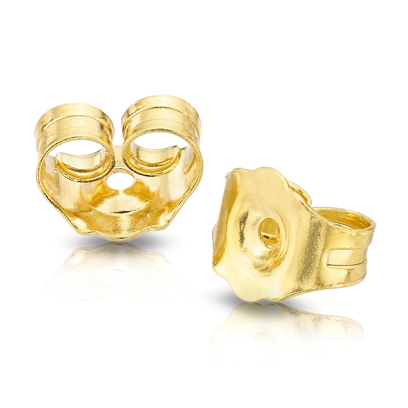 Main Image 3 of Sterling Silver & 18ct Gold Plated Vermeil 0.15ct Diamond Stud Earrings