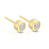 Thumbnail Image 1 of Sterling Silver & 18ct Gold Plated Vermeil 0.33ct Diamond Stud Earrings