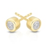 Thumbnail Image 1 of Sterling Silver & 18ct Gold Plated Vermeil 0.33ct Diamond Stud Earrings