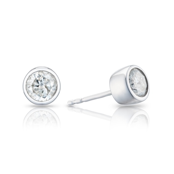 Sterling Silver 0.50ct Diamond Stud Earrings