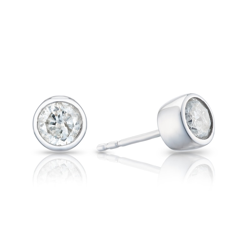 Silver 0.50ct Diamond Stud Earrings
