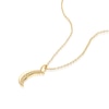 Thumbnail Image 4 of Sterling Silver & 18ct Gold Plated Vermeil 0.05ct Diamond Pavé Moon Pendant