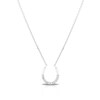 Thumbnail Image 0 of 9ct White Gold 0.05ct Diamond Pavé Horseshoe Pendant