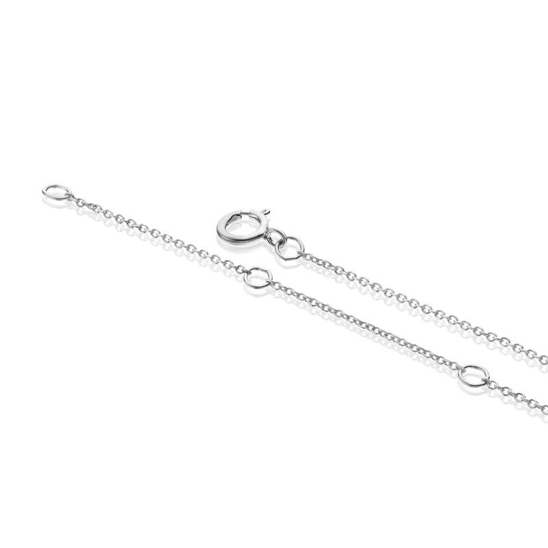 9ct White Gold 0.05ct Diamond Pavé Horseshoe Pendant