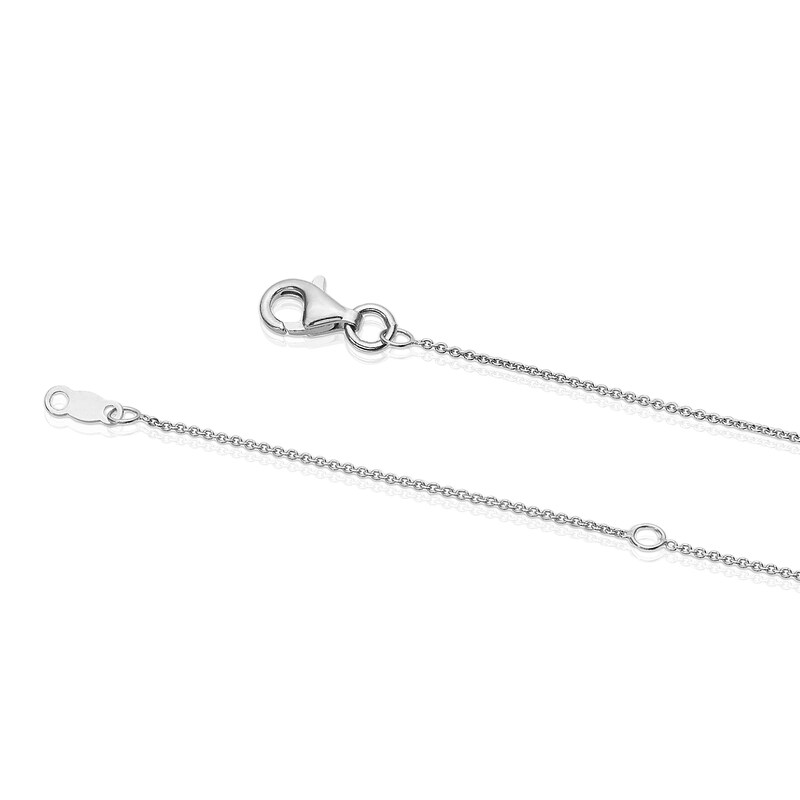 Silver 0.15ct Diamond Curved Bar Pendant