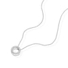 Thumbnail Image 2 of Sterling Silver 0.10ct Diamond Circle Pendant Necklace