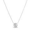 Thumbnail Image 1 of Sterling Silver 0.40ct Diamond Bezel Necklace