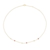 Thumbnail Image 3 of Sterling Silver & 18ct Gold Plated Vermeil 0.10ct Diamond & Ruby Necklace