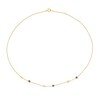 Thumbnail Image 2 of Sterling Silver & 18ct Gold Plated Vermeil 0.10ct Diamond & Sapphire Necklace