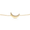 Thumbnail Image 2 of Sterling Silver & 18ct Gold Plated Vermeil 0.05ct Diamond Moon Pavé Bracelet