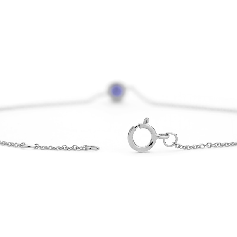 Main Image 3 of Sterling Silver Sapphire Bezel Bracelet