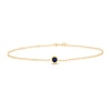 Thumbnail Image 1 of Sterling Silver & 18ct Gold Plated Vermeil Sapphire Bezel Bracelet