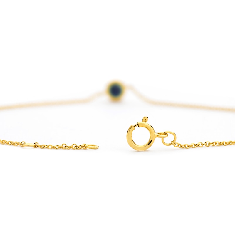 Main Image 3 of Sterling Silver & 18ct Gold Plated Vermeil Sapphire Bezel Bracelet