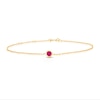 Thumbnail Image 0 of Sterling Silver & 18ct Gold Plated Vermeil Ruby Bezel Bracelet