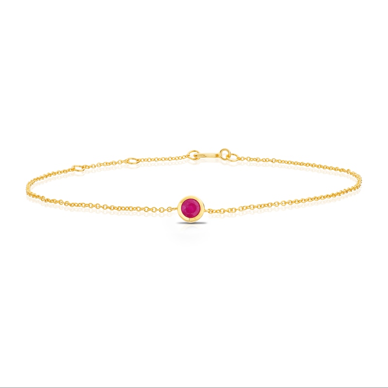 Gold ruby bracelet