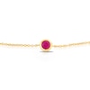 Thumbnail Image 1 of Sterling Silver & 18ct Gold Plated Vermeil Ruby Bezel Bracelet