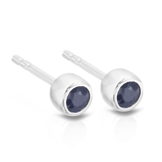 Sterling Silver Sapphire Stud Earrings