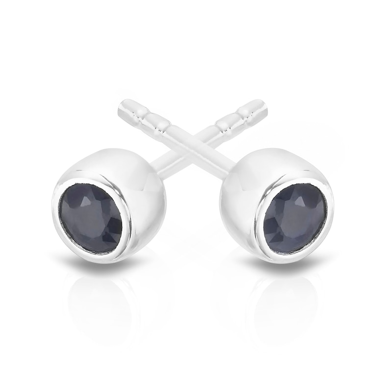 Sterling Silver Sapphire Stud Earrings