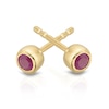 Thumbnail Image 1 of Sterling Silver & 18ct Gold Plated Vermeil Ruby Stud Earrings
