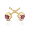 Thumbnail Image 2 of Sterling Silver & 18ct Gold Plated Vermeil Ruby Stud Earrings